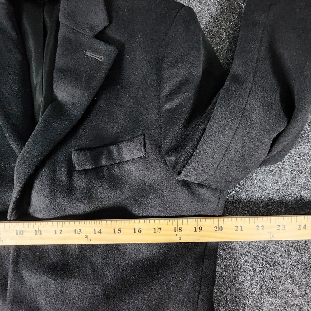 Stafford Overcoat Top Coat Winter Coat Men's 38S Black Wool blend Casual Preppy - Picture 9 of 11